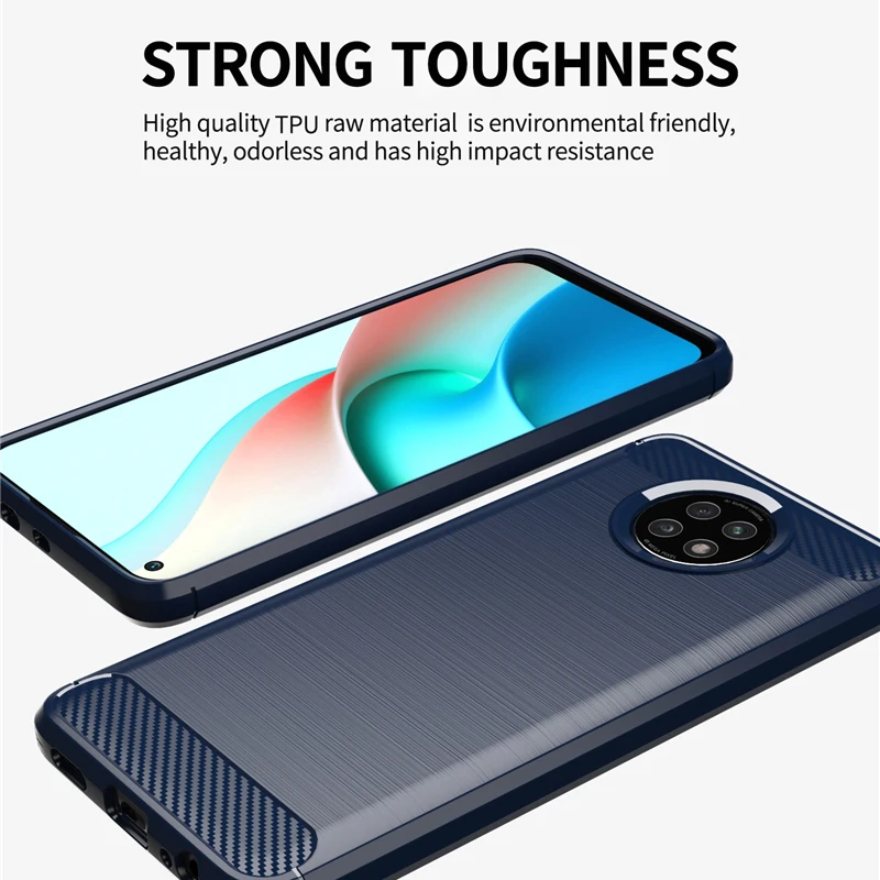 Para Xiaomi Redmi Note 9T 5G funda a prueba de golpes parachoques fibra de carbono suave silicona teléfono contraportada Redmi Note 9 T Pro 9T funda - imagen 4