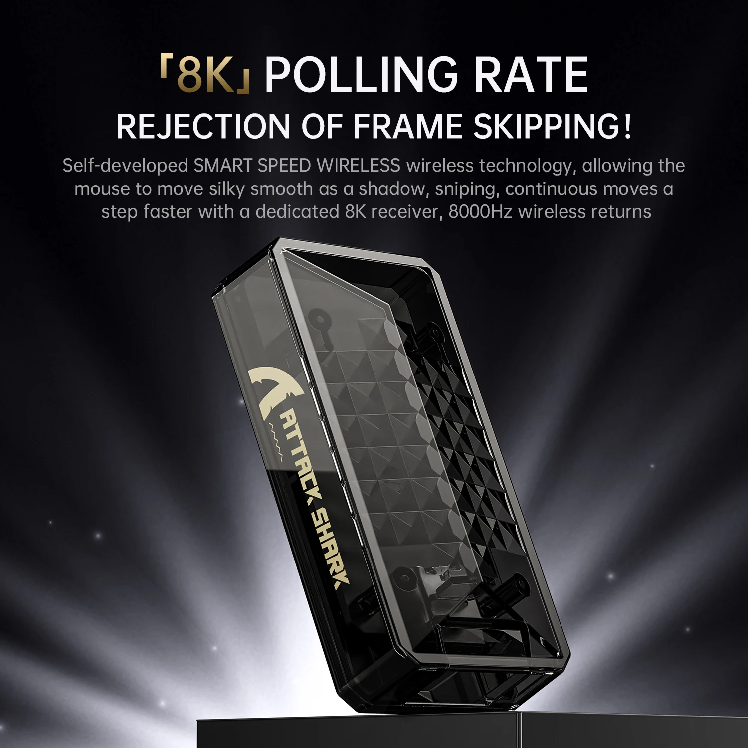 Ratón inalámbrico para juegos ATTACK SHARK X8PRO de tres modos, SUPERLIGHT de 55 g, sensor PixArt PAW3395PRO, velocidad de orollamiento de 8 Khz, interruptor Omron - imagen 5