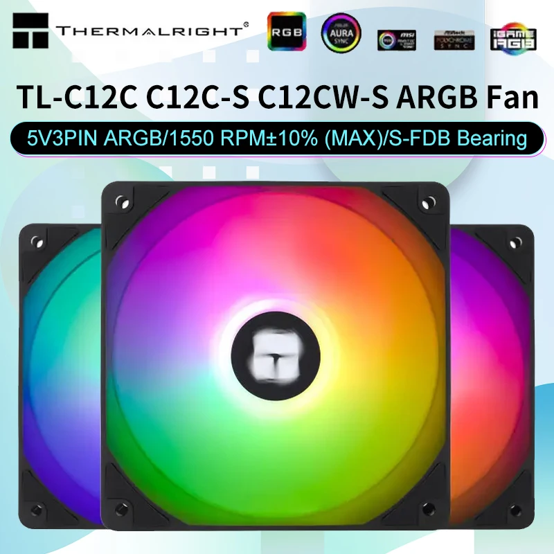 Thermalright TL-C12C Ventilador ARGB 120mm PWM 5V para PC Gamer - imagen 2