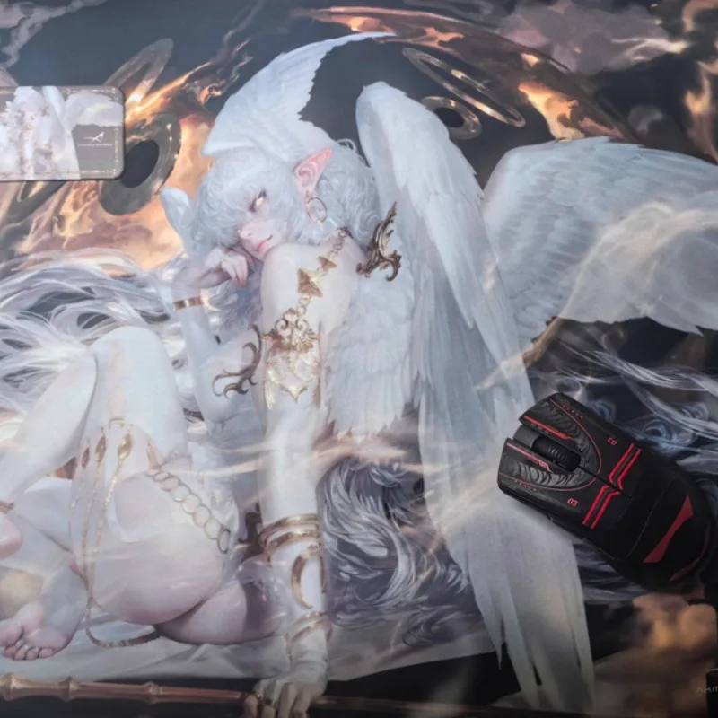 Alfombrillas de ratón Angel Sera, alfombrillas personalizadas para juegos de deportes electrónicos, superficie lisa, alfombrilla de escritorio de gran tamaño, alfombrilla de ratón para juegos PC FPS - imagen 4