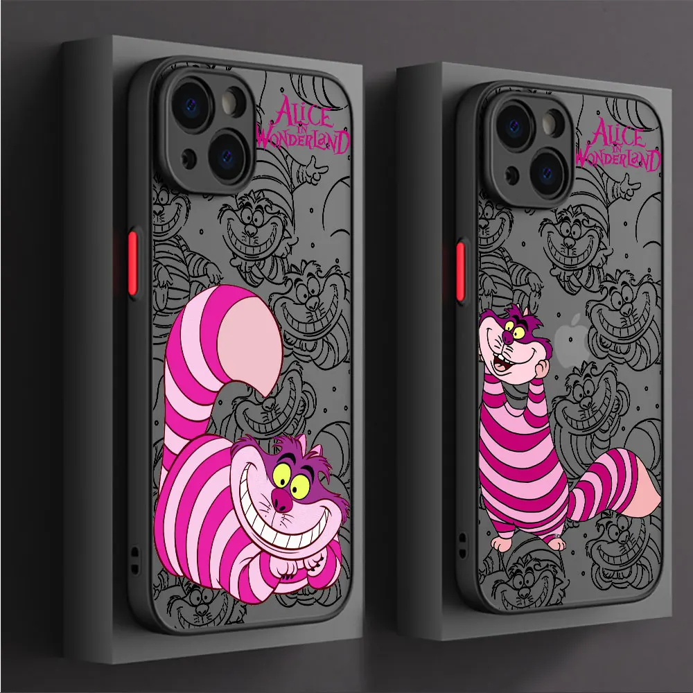 Funda de teléfono Disney Alicia en el país de las Maravillas para Apple iPhone 15 16 Pro XS Max 13 14 Plus XR SE 7 8 12 11 Pro plus mate - imagen 2