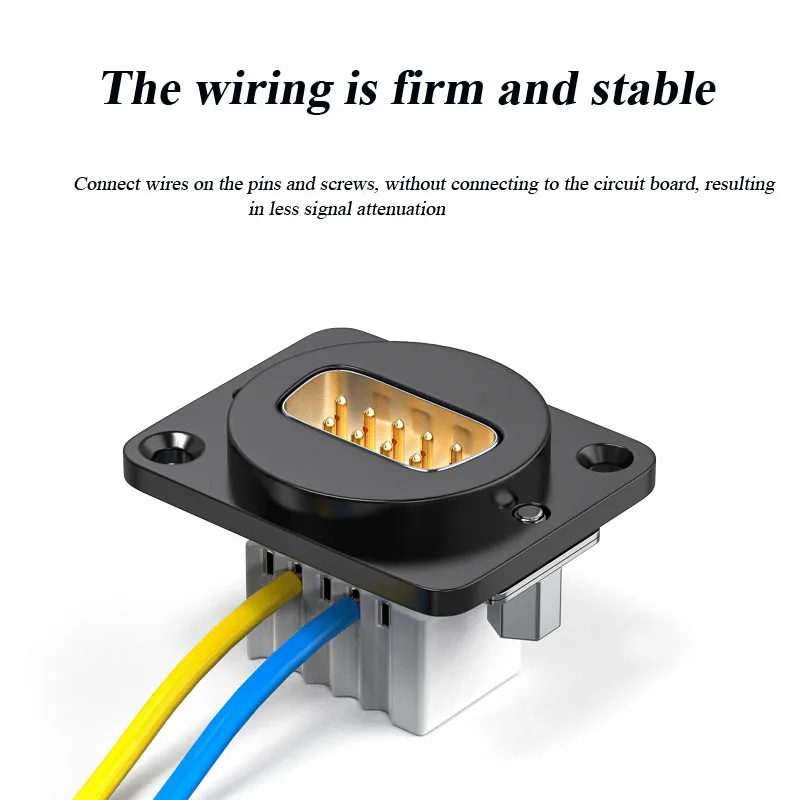 Módulo de Panel de Hardware de enchufe de puerto serie DB9, enchufe Industrial sin soldadura RS232 de 9 pines, conector hembra a macho a macho - imagen 3