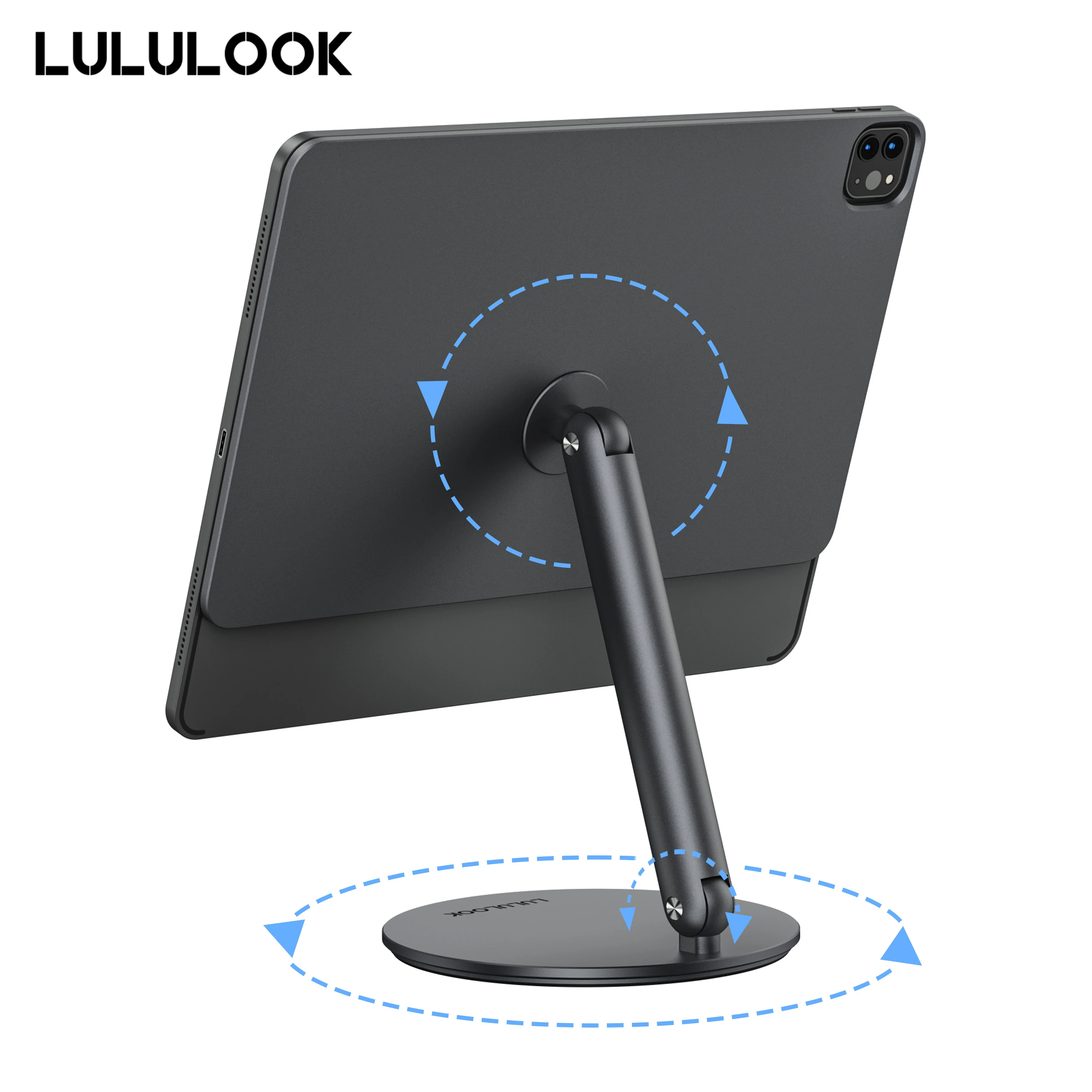 LULULOOK 360 °   Soporte magnético con Base de rotación para iPad Pro, soporte plegable ajustable para iPad Pro 12,9/11 M4 M5 iPad Air M3 5/4th - imagen 2
