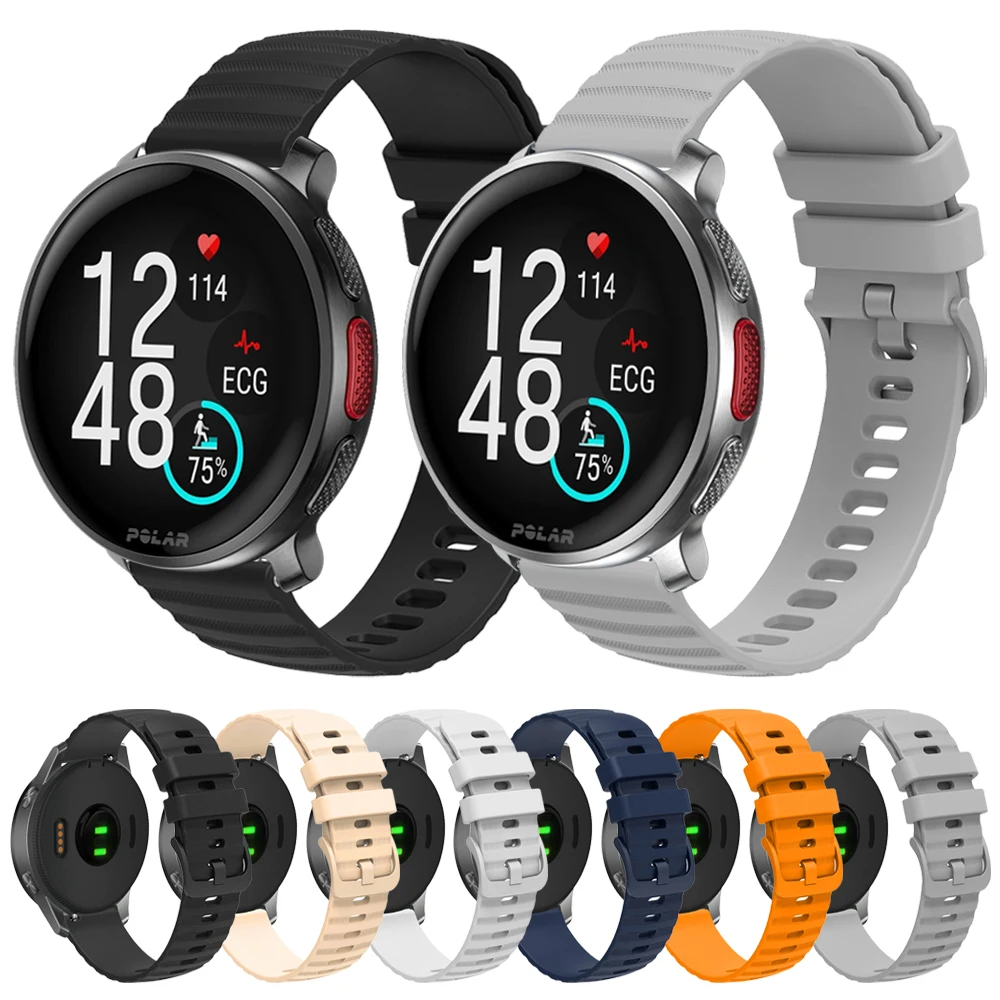 Correa deportiva de silicona de 20mm y 22mm para Polar Vantage V3 M2/M Grit X Pro Titan, pulsera suave para Polar Ignite 3 2 Unite Pacer