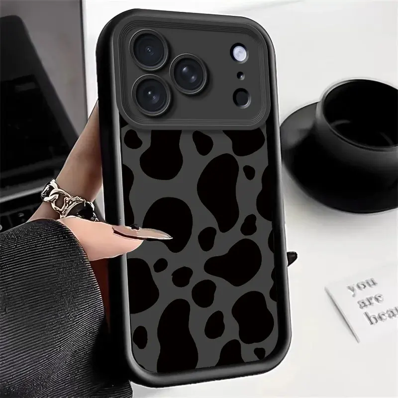 Funda de teléfono con estampado de leopardo INS para iPhone 17 17Pro 17Air 17 Pro Max, funda protectora de silicona suave de Color caramelo, funda trasera a prueba de golpes - imagen 5