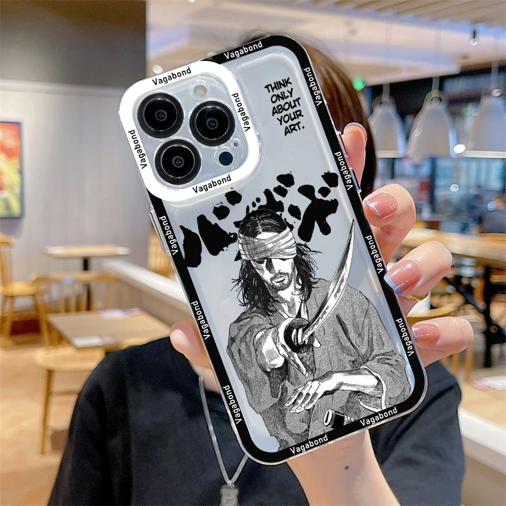 Funda de teléfono Vagabond Manga Miyamoto, cubierta transparente para Xiaomi Redmi Note 13, 12C, 11, 10C, 13C, 10s, 9, 9s, 9A, 9T, 9C, 8, 7 Pro Max, 4G, 5G - imagen 4