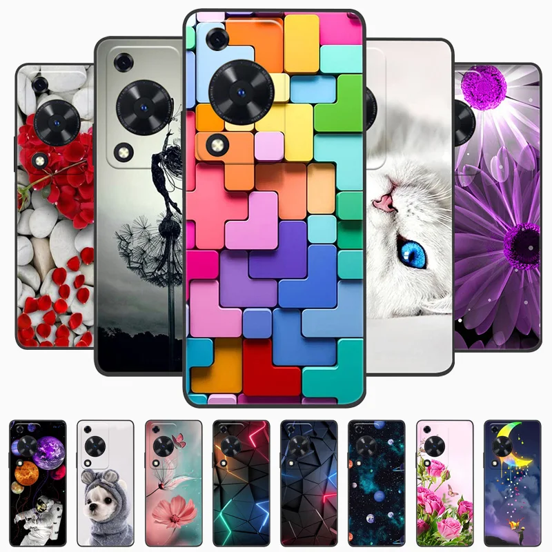 Para Huawei Nova Y72s Y72 4G funda negra León Lobo fundas traseras suaves de silicona para Huawei Nova Y63 funda protectora para teléfono