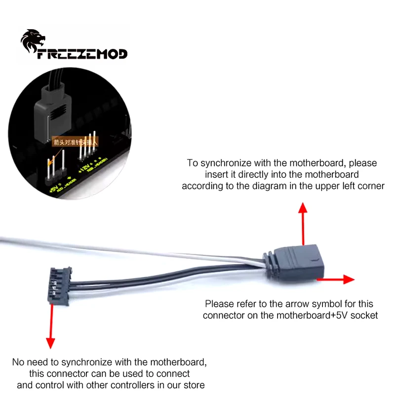 FREEZEMOD-reservatorio de refrigeración por agua para ordenador, luz LED RGB de 5V para tanque/bomba de agua, soporte de 30mm-250mm de longitud, sincronización MOBO ARGB,DT-S5YD - imagen 5