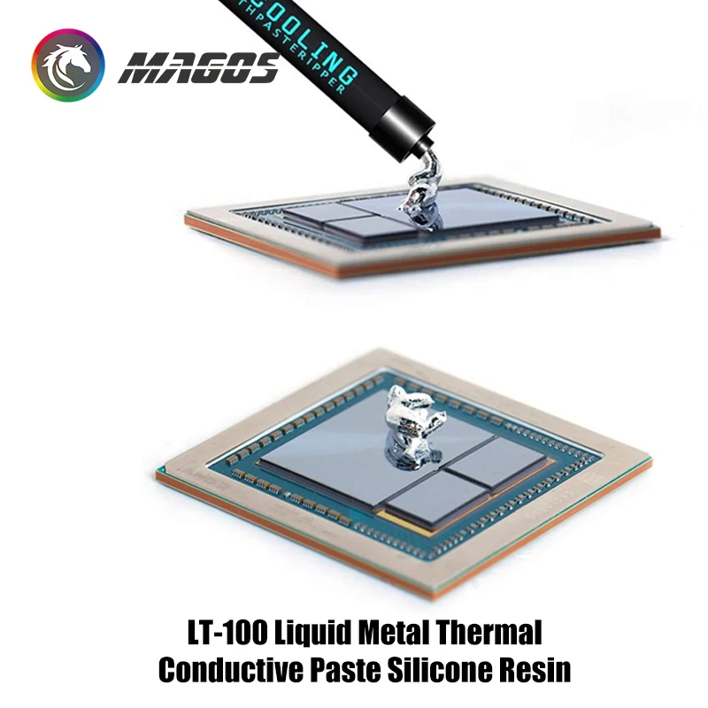 Pasta térmica de Metal líquido LT-100 128W/m-k, reproductores de alta gama de compuestos térmicos, resina de silicona de disipación de calor conductora MOD - imagen 5