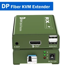 Extensor KVM DisplayPort de Fibra Óptica Full HD