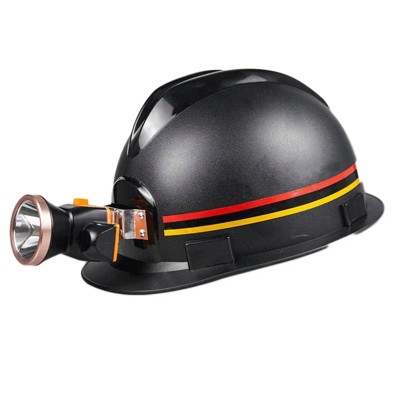 Casco de seguridad antiperforación con faros carga para mineros, Material ABS, duro trabajo construcción - imagen 4