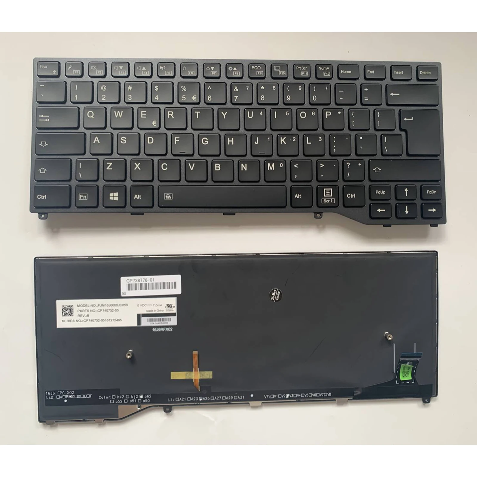 Diseño de usuario para Fujitsu Siemens Lifebook E448 E5410 E5411 U7410 marco de cinturón de retroiluminación para teclado de portátil - imagen 2