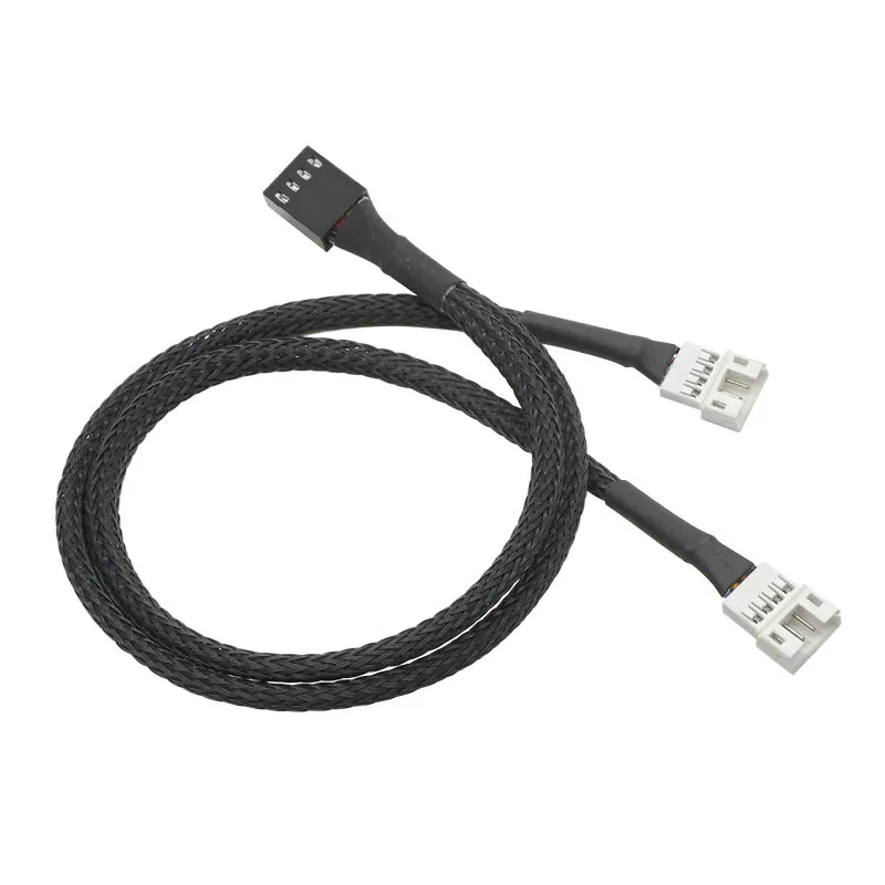 Placa base 1 a 1 o 2 ventilador de CPU de 4 pines a PH Cable GPU de 4 pines gráficos PWM Cable adaptador de ventilador de cocina 30cm - imagen 5