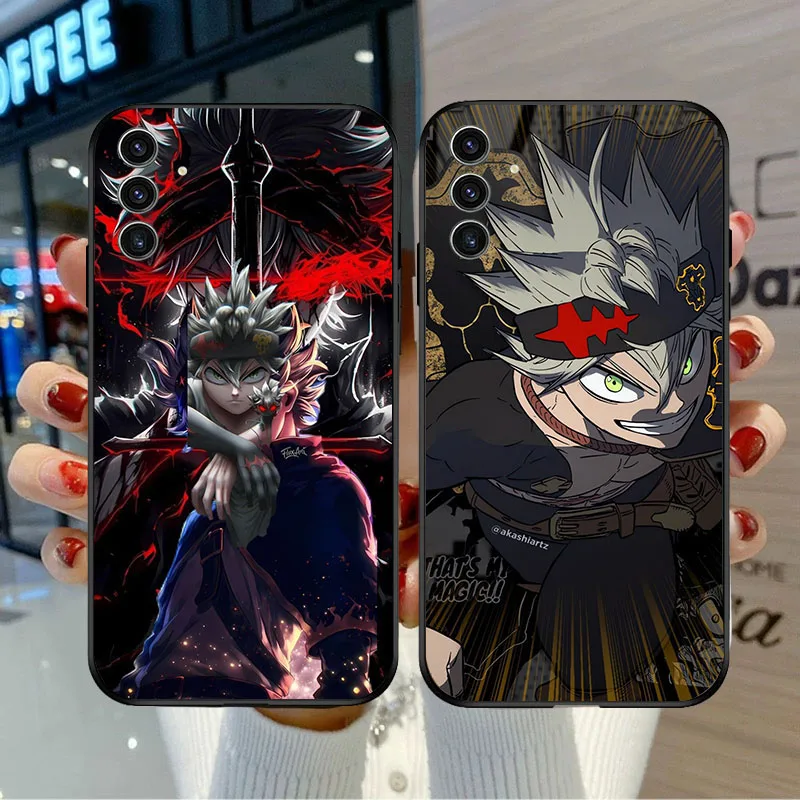 BD-12 trébol negro Asta funda negra para Samsung A55 A16 A15 A25 A35 M35 M15 A24 M55 A26 A05S A56 A36 Quantum 2 - imagen 5