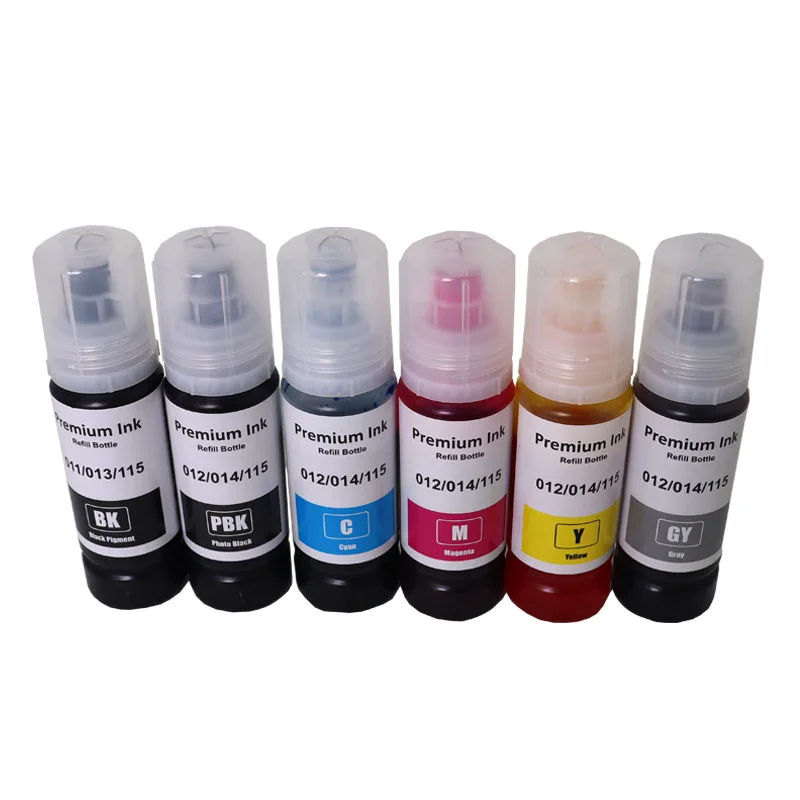 Recambio de tinta para impresora Epson L8160, L8168, L8180, L8188, ET-8500, ET-8550, EW-M873T, 70ML, 552, 011, 012, 013, 014, 554, 114, 115, 116 - imagen 5