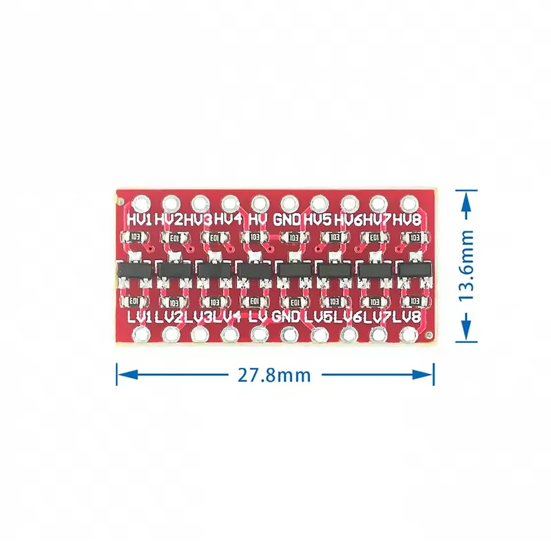 Módulo convertidor de nivel lógico I2C IIC de 8 canales Módulo bidireccional aumenta 3,3 V a 5 V - imagen 4