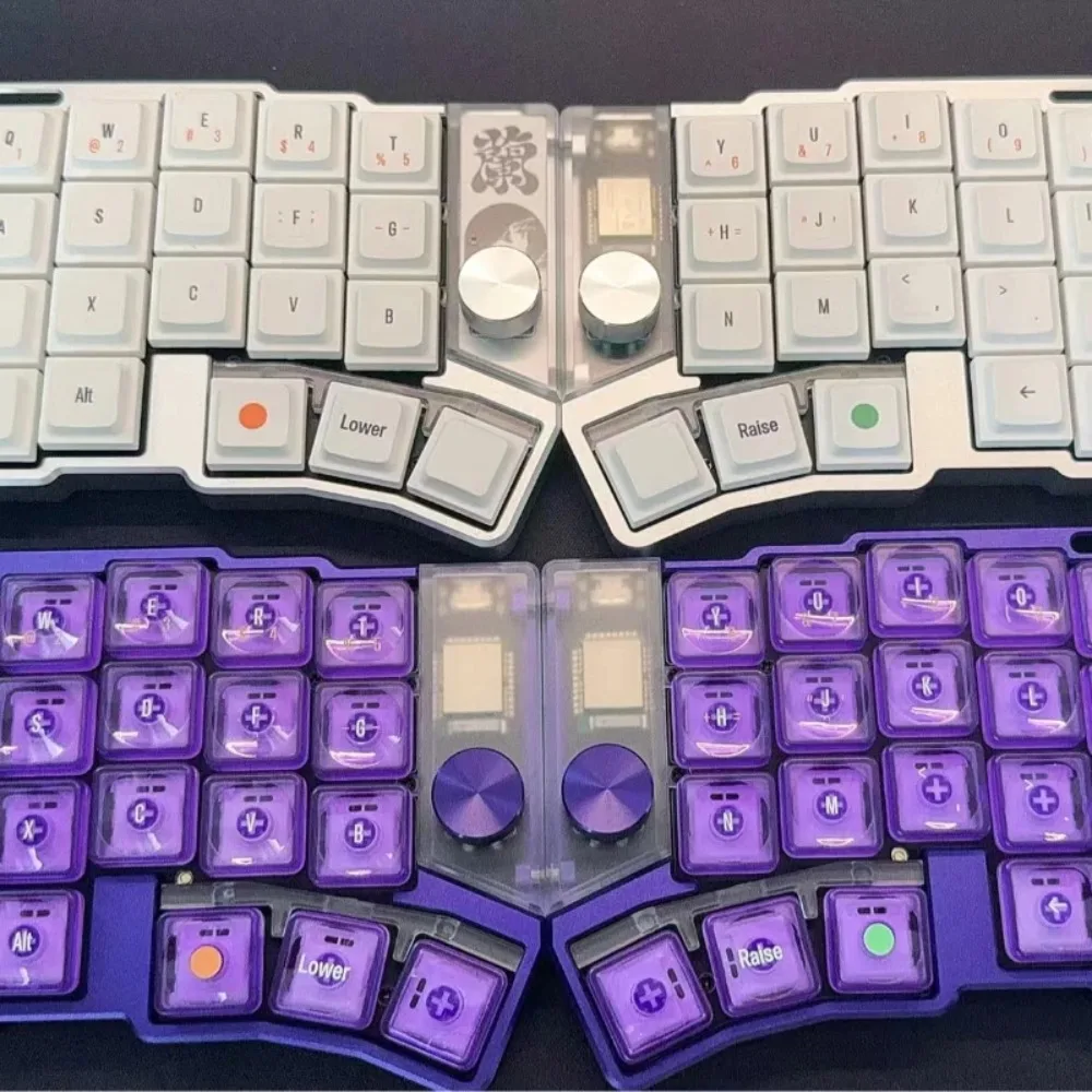 LAK LCK Juego de teclas de perfil bajo personalizado PC Choc V2 54 teclas 1353 teclas de teclado mecánico Cornix fino de eje transversal para interruptor MX - imagen 2