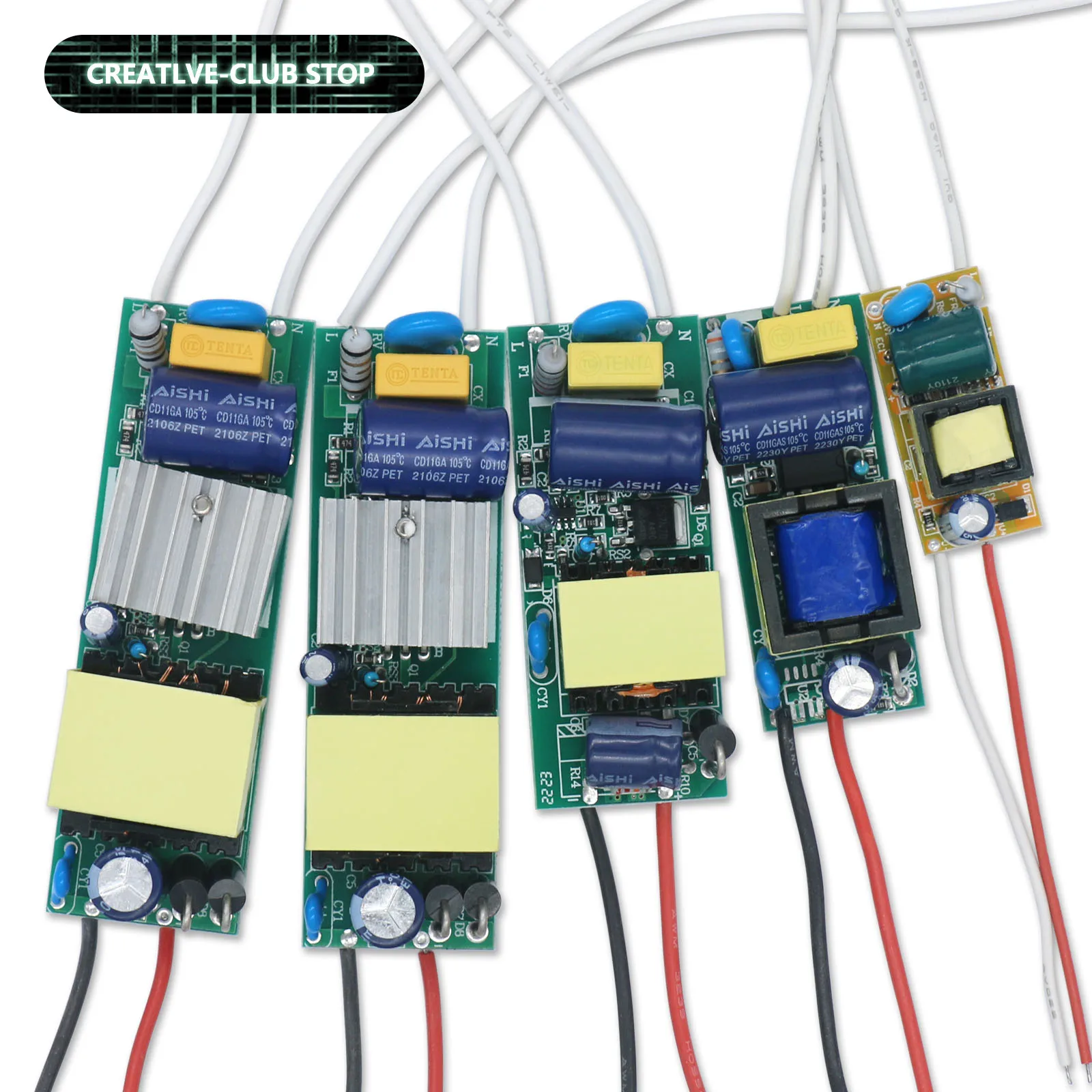 Sin parpadeo PF≥0,5 Controlador LED 10W 20W 30W 40W 50W Fuente de alimentación 300mA 600mA 900mA 1200mA 1500mA Transformadores de iluminación AC90-265V - imagen 2