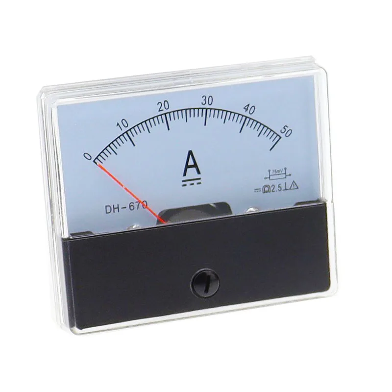Anlog amperímetro DH-670 DC amperímetro medidor de corriente Panel amperímetro probador de corriente dc amperímetro DC1A2A3A5A1015A2030A50A100A - imagen 4