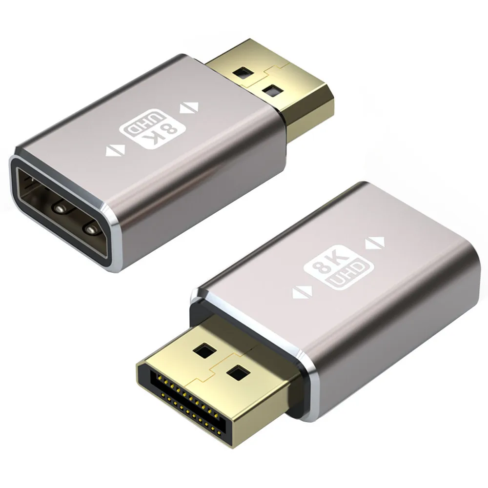 Adaptador DisplayPort en ángulo, 8K @ 60Hz, macho a hembra, 90 grados, ángulo derecho, izquierda y derecha, adaptador DP plano Vertical - imagen 5