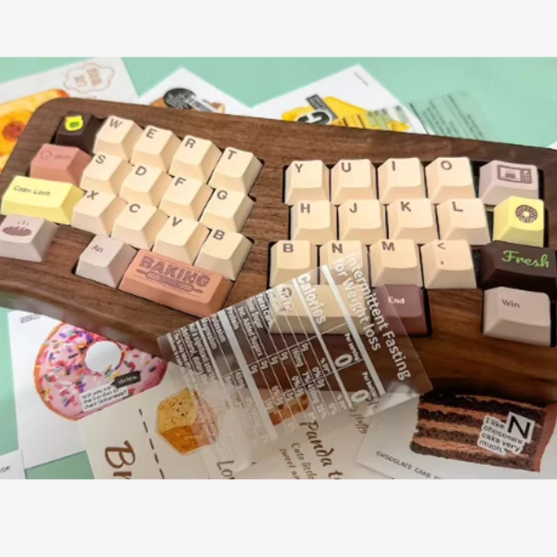 Kit de teclado mecánico Qaz Alice Walnut de 46 teclas, placa FR4 personalizada con cable, Bluetooth, teclas de cambio Lotlab de intercambio en caliente para juego de manos - imagen 4