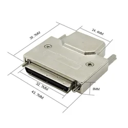 Adaptador de carcasa metalica SCSI VHDCI-68 Macho