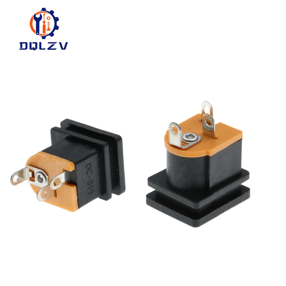 Toma de corriente CC DC-015 Jack 5,5-2,1 MM/5,5-2,5 MM montaje en Panel cuadrado 5,5x2,1 MM/5,5x2,5 MM - imagen 3