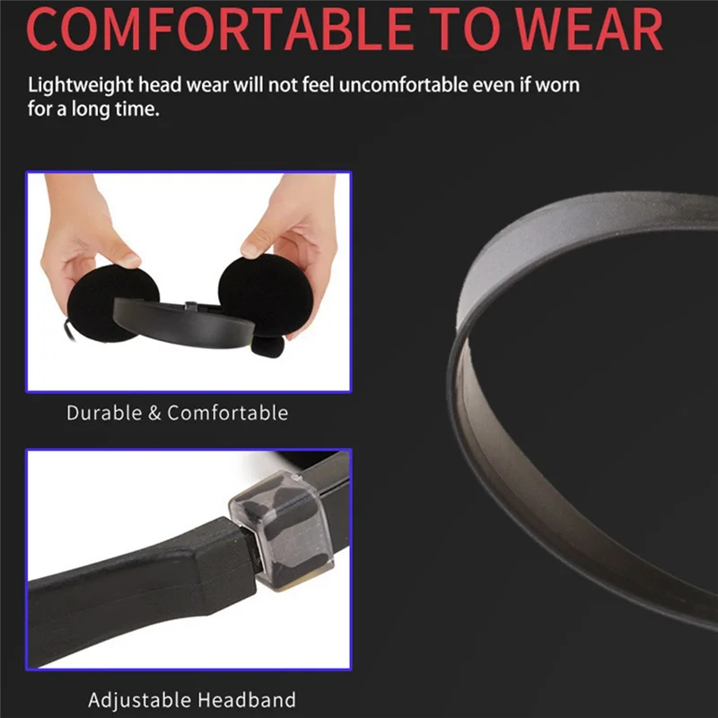 Auriculares de ordenador USB Operador de negocios Auriculares especiales Auriculares con cable Auriculares de control en línea con adaptador Typec, duraderos