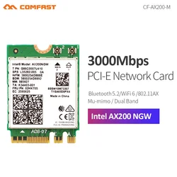 Tarjeta WiFi 6 COMFAST M.2 AX210/AX200 Dual Band Bluetooth 5.2