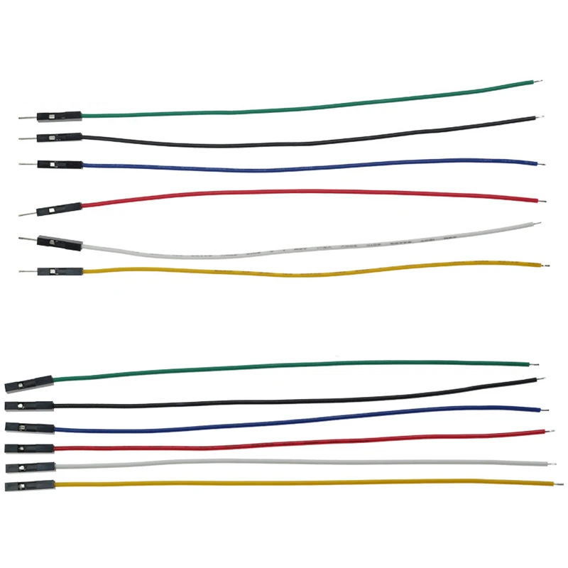 Dupont Line Cable Paso Unico Cabezal Conector Macho Hembra 1P 26AWG 10 Piezas 2.54 MM - imagen 2