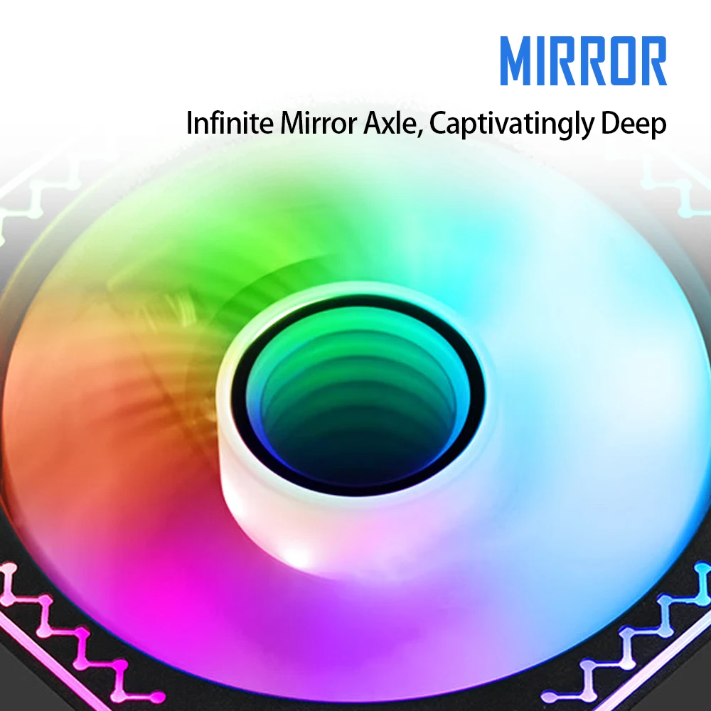 Aigo AIR12S Ventilador con cubierta PC Gamer ordenador 120mm RGB ventiladores PWM Enfriador de agua CPU Ventilador de refrigeración 3pin5v espacio ilimitado Argb Ventilador - imagen 3