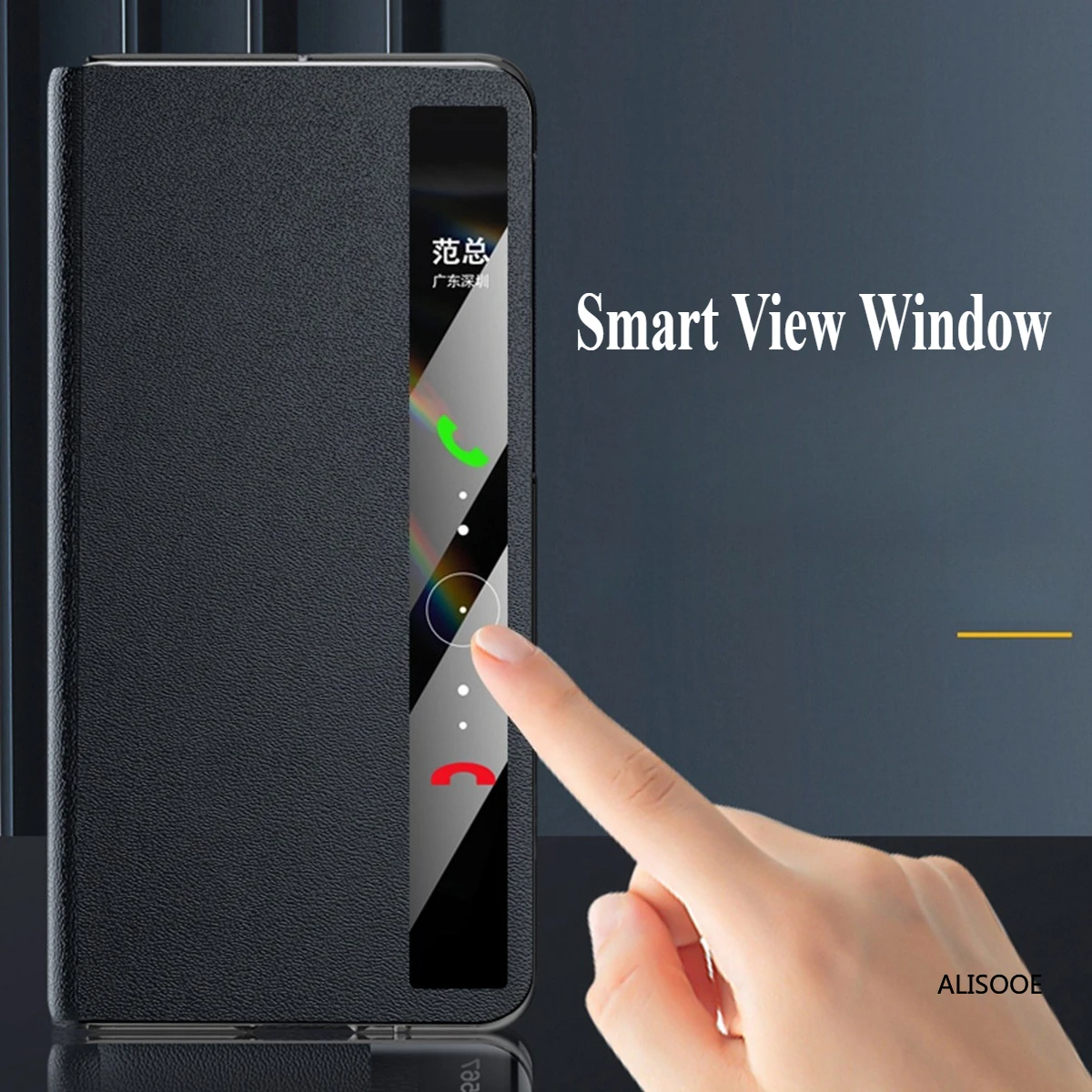 Funda con tapa para Honor Magic V5 V3, Funda de cuero de lujo con vista inteligente, protección para ventanas, Funda para Huawei Honor Magic V5 5G - imagen 5