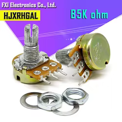 5 piezas 5K ohm WH148 B5K 3pin potenciómetro 15mm eje con tuercas y arandelas caliente