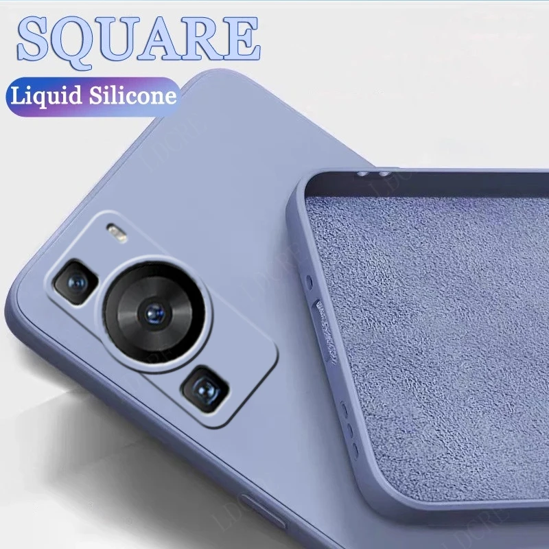 Para funda Huawei P60 funda para Huawei P60 P 60 Capa púrpura trasera silicona líquida a prueba de golpes TPU funda suave Huawei P60 Pro Fundas - imagen 2