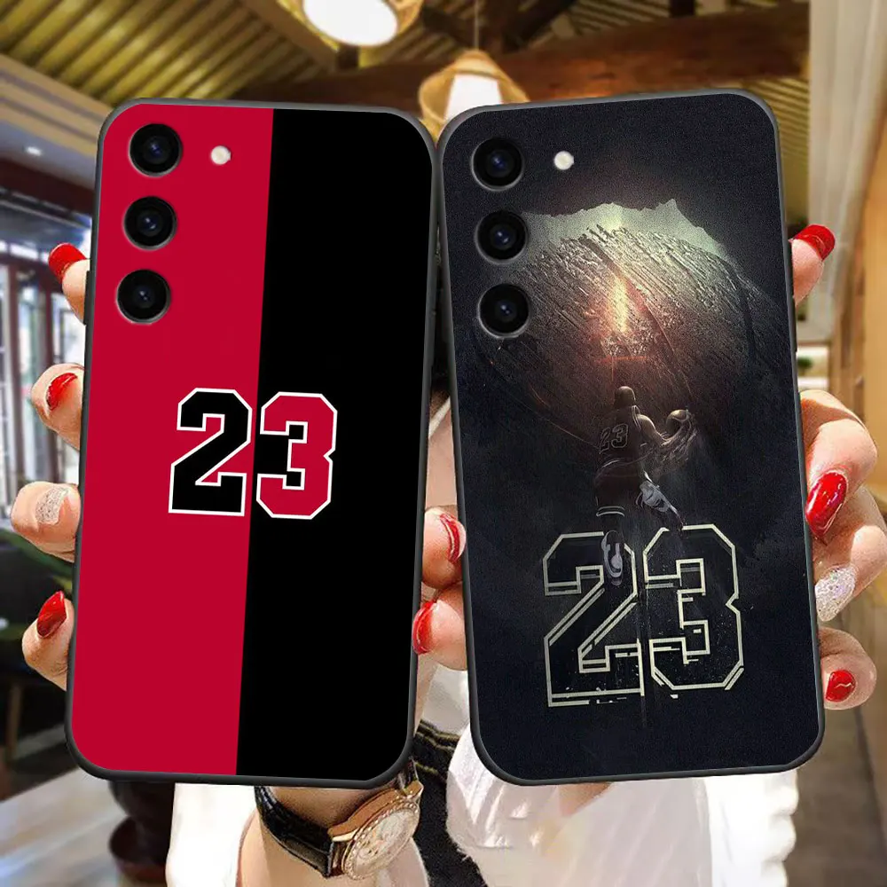 Reproductor de baloncesto 23 Funda de teléfono para Samsung Galaxy S25 S24 S23 S22 S21 S20 FE S10 S9 PLUS ULTRA TPU Funda Capa Shell