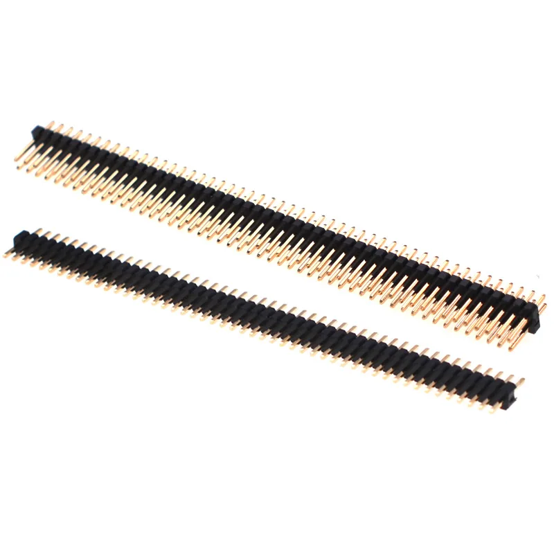 Cabezal de Pin de doble fila, conector de placa PCB separadora, 10 piezas, 1,0mm, 1,27mm, 2,0mm, 2,54mm, 1/2mm, P, 1x2/2P, 4P, 6-40p - imagen 5