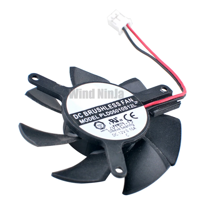 Ventilador de refrigeración de tarjeta gráfica DC12V 0.10A PLD05010S12L de 47mm de diámetro para disipador de calor GT220 GTS210 de aluminio con paso de orificio de 39mm - imagen 4