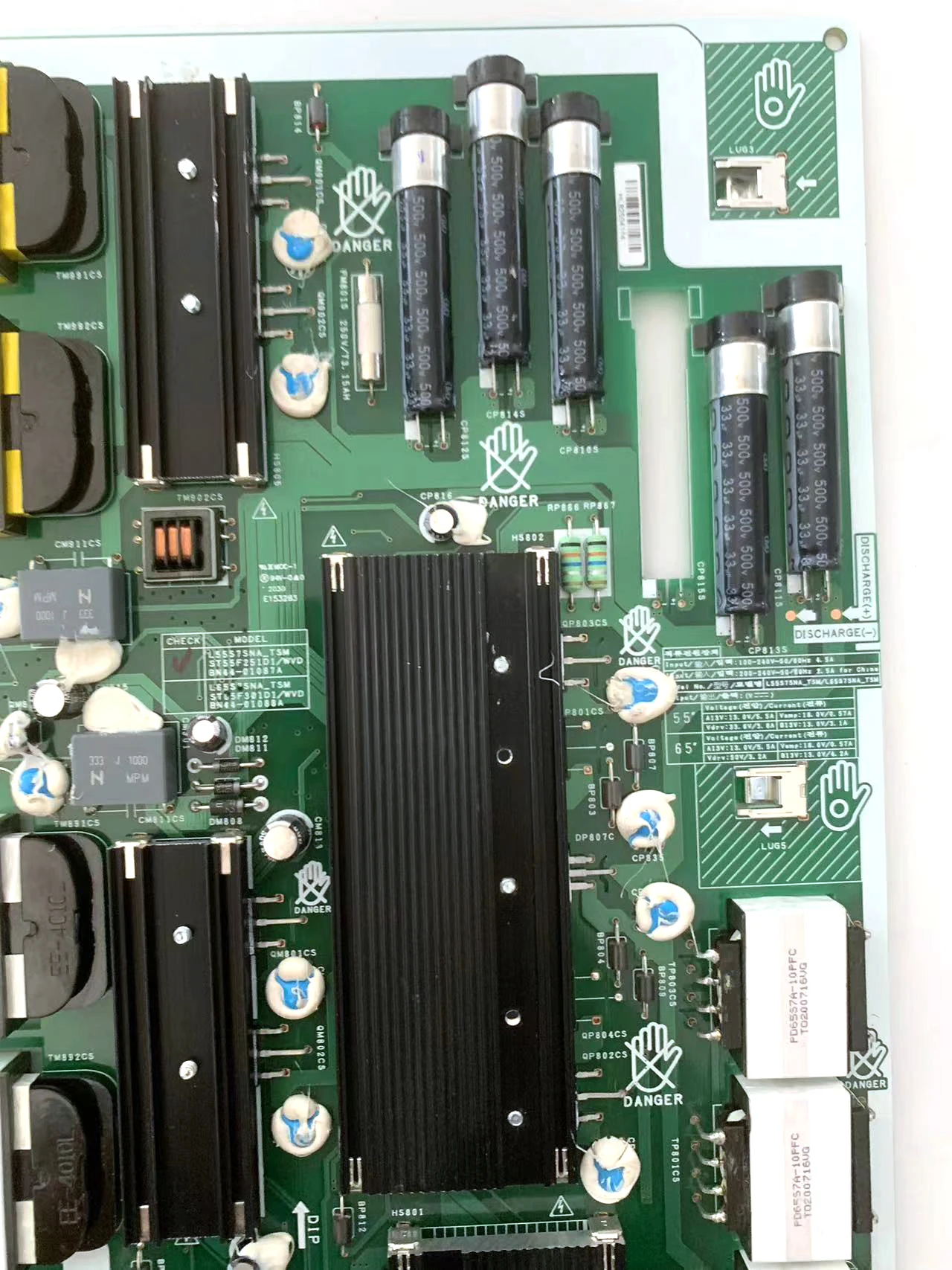 La placa de alimentación BN44-01087A L55S7SNA_TSM es para TV QE55Q700TATXXC QE55Q700TATXXH QE55Q700TAUXRU QE55Q700TAUXUA QE55Q700TATXTK - imagen 5