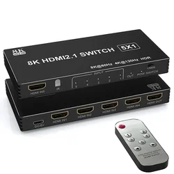 Conmutador HDMI para vídeo en alta definición HDR y 3D, PC y consola