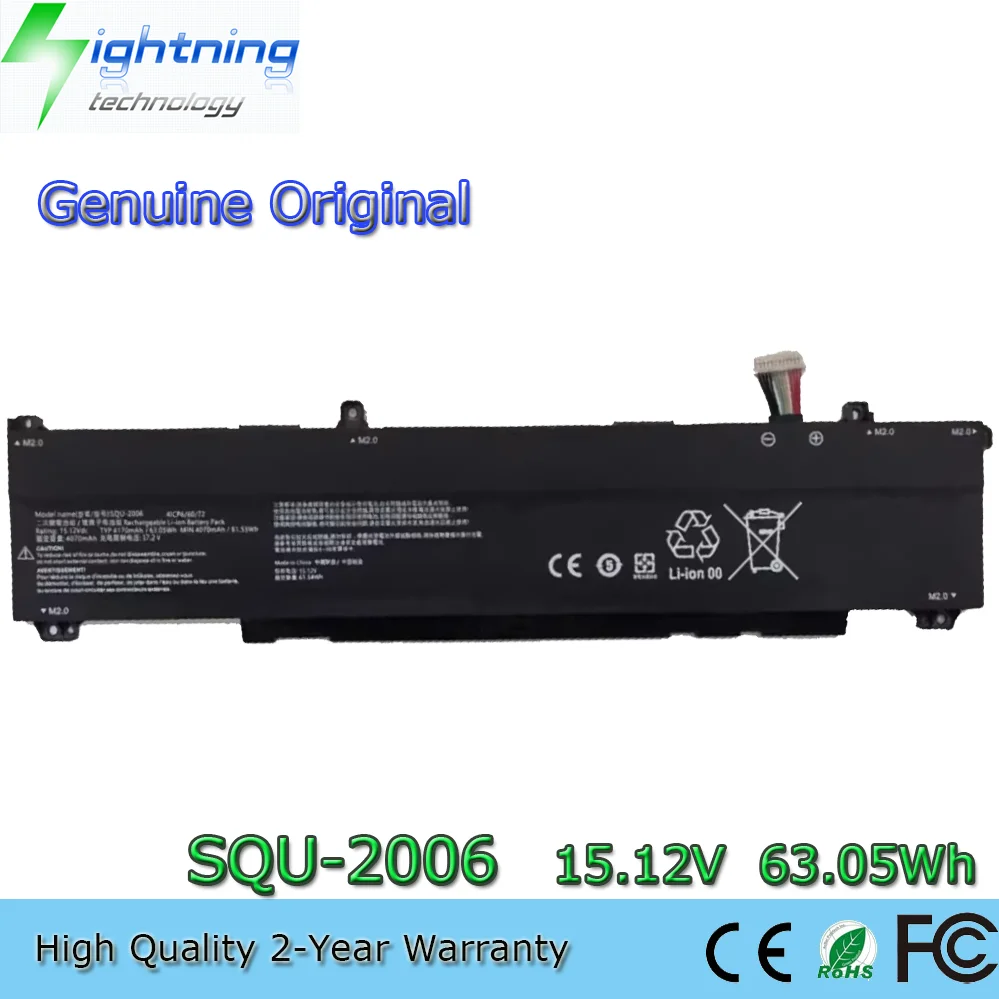 Nueva batería Original para ordenador portátil SQU-2006 15,12 V 63.05Wh para la serie ThundeRobot 16 911X