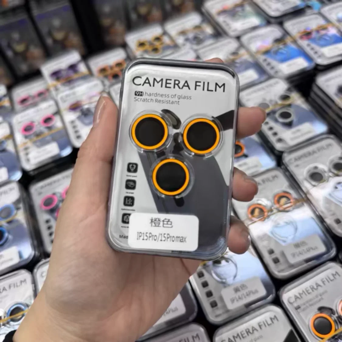 Película protectora luminosa para lente de cámara, 2-3 Uds., para IPhone 17 16 15 Pro Max 15 Plus 13 12 Mini anillo de lente, tapa brillante de vidrio templado - imagen 4