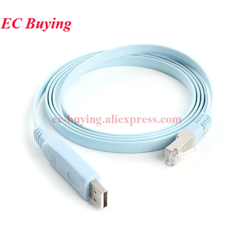 Línea serie RS232 a RJ45 USB a CONSOLE Cable de depuración de control USB2.0 para interruptor de enrutamiento H3C PL2303 CH340 - imagen 2