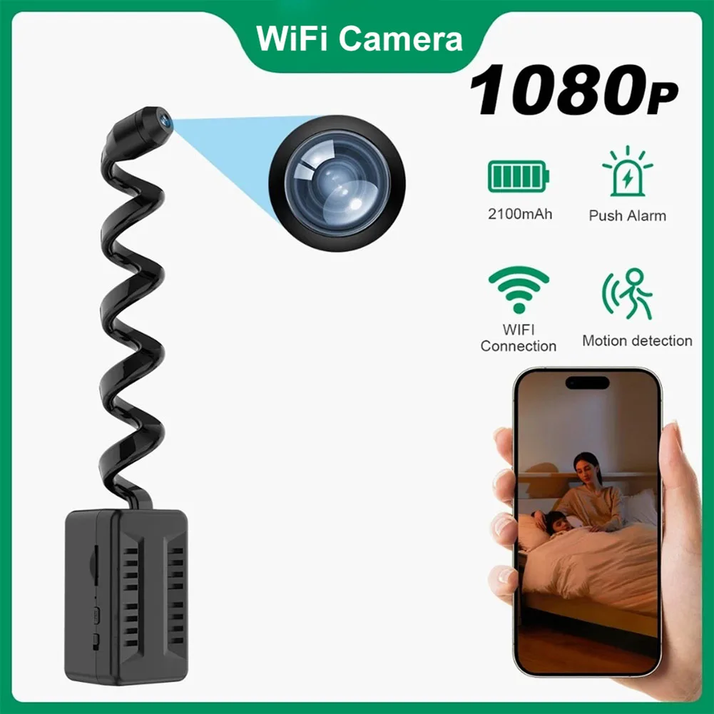 Mini cámara WiFi 1080P HD cámara de vigilancia inalámbrica con aplicación de teléfono móvil grabadora de vídeo de detección de movimiento Monitor de bebé interior - imagen 2
