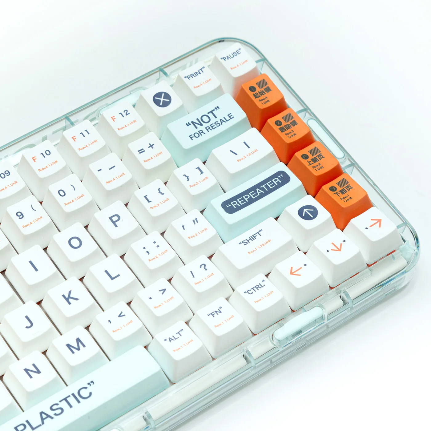 Teclas de plástico PBT de 135 teclas, teclas de tinte de teclado mecánico Sub perfil OEM blanco GK61 Anne Pro 2 - imagen 5