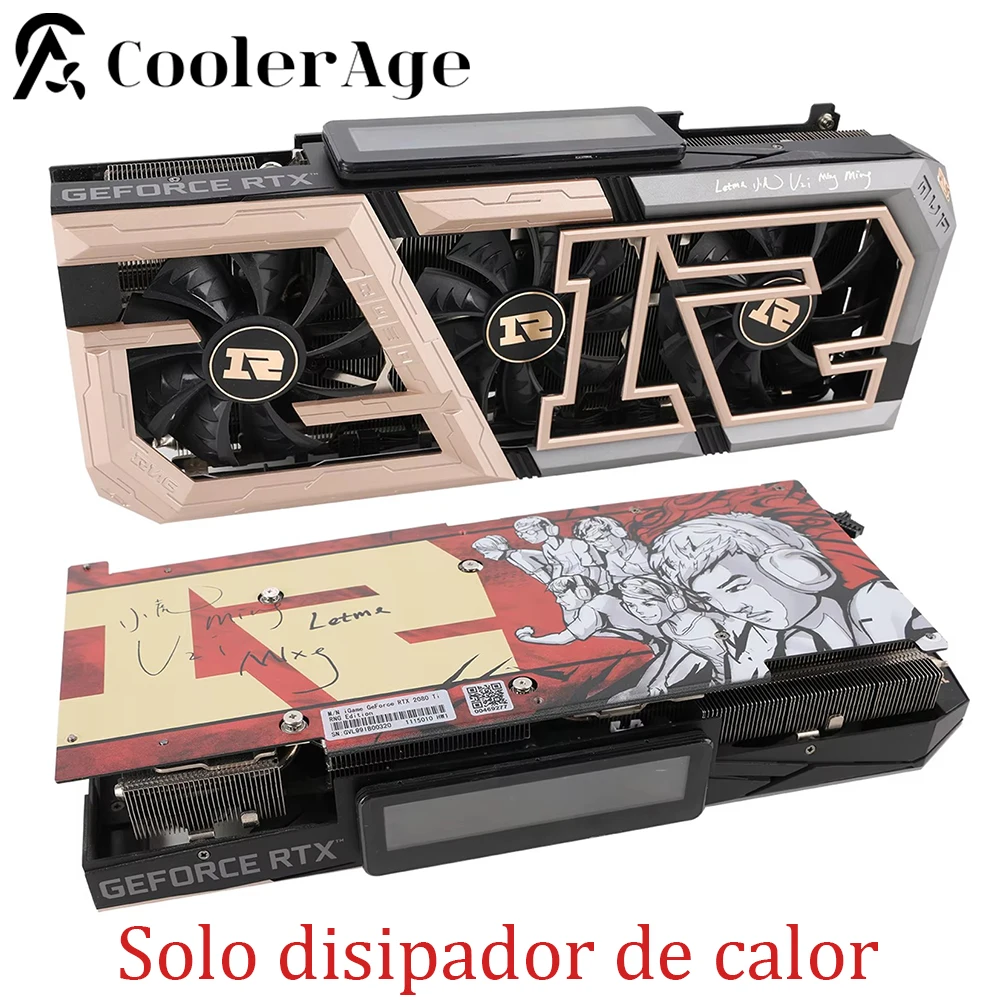 Para Clorful iGame GeForce RTX 2080 Ti RNG Edition GDDR6 11G tarjeta de vídeo disipador de calor Original RTX2080Ti tarjeta gráfica disipador de calor