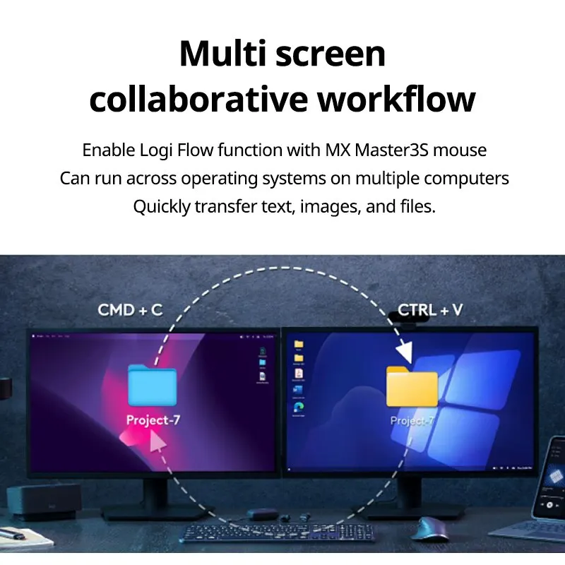 Logitech-teclado inalámbrico con Bluetooth para oficina, teclado con conexión multidispositivo, Perno retroiluminado, ultrafino y portátil, MX Keys S, nuevo - imagen 5