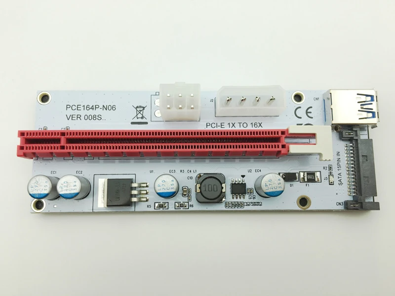 Riser-tarjeta adaptadora USB 3,0 de 60cm, Cable de datos para minería BTC, Bitcoin, Antminer, Blanco 008S NGFF M.2 PCIE PCI-E 1X 2X 4X 8X 16X - imagen 5