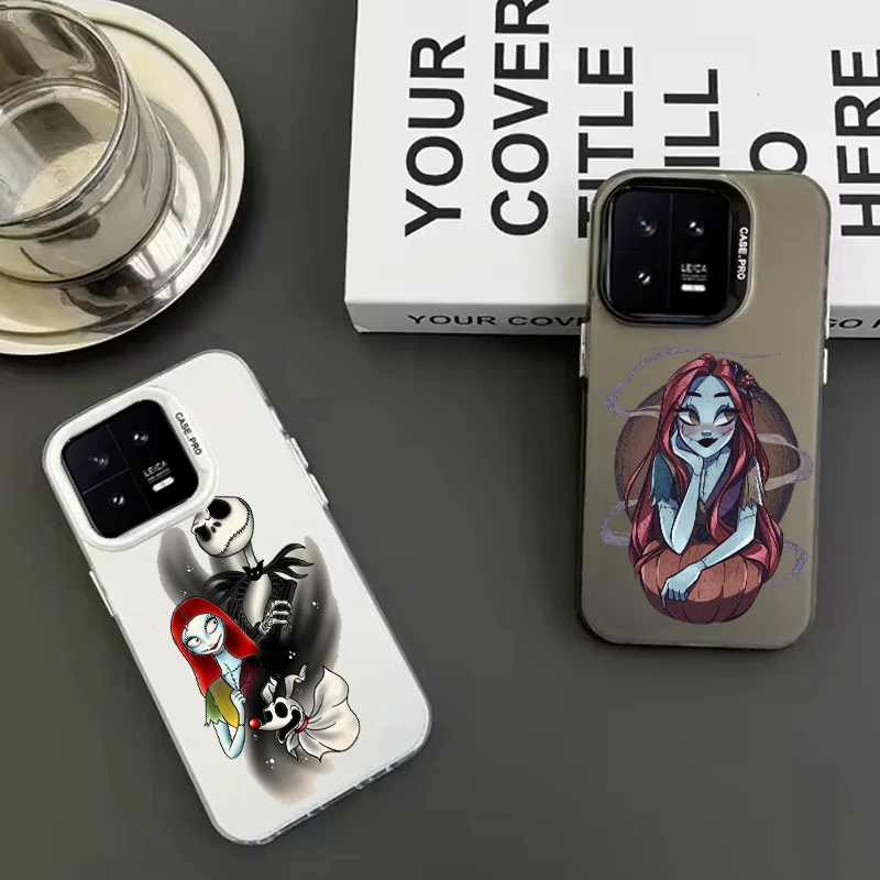 Jack esqueleto Sally para Xiaomi Redmi Note 13 12 11 11S 10 10T 9 Pro Plus funda de teléfono plateada de color mate - imagen 3