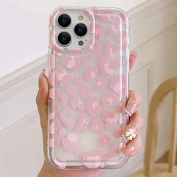 Funda Xiaomi y POCO Transparente con Diseño de Leopardo Rosa