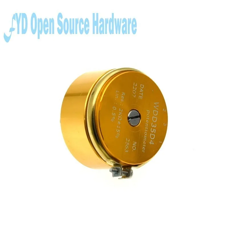 Potenciómetro de plástico conductor de precisión piezas, Sensor de desplazamiento Angular, 1K, 2K, 5K, 10K, lineal 0.5%, 1 WDD35D-4 - imagen 5